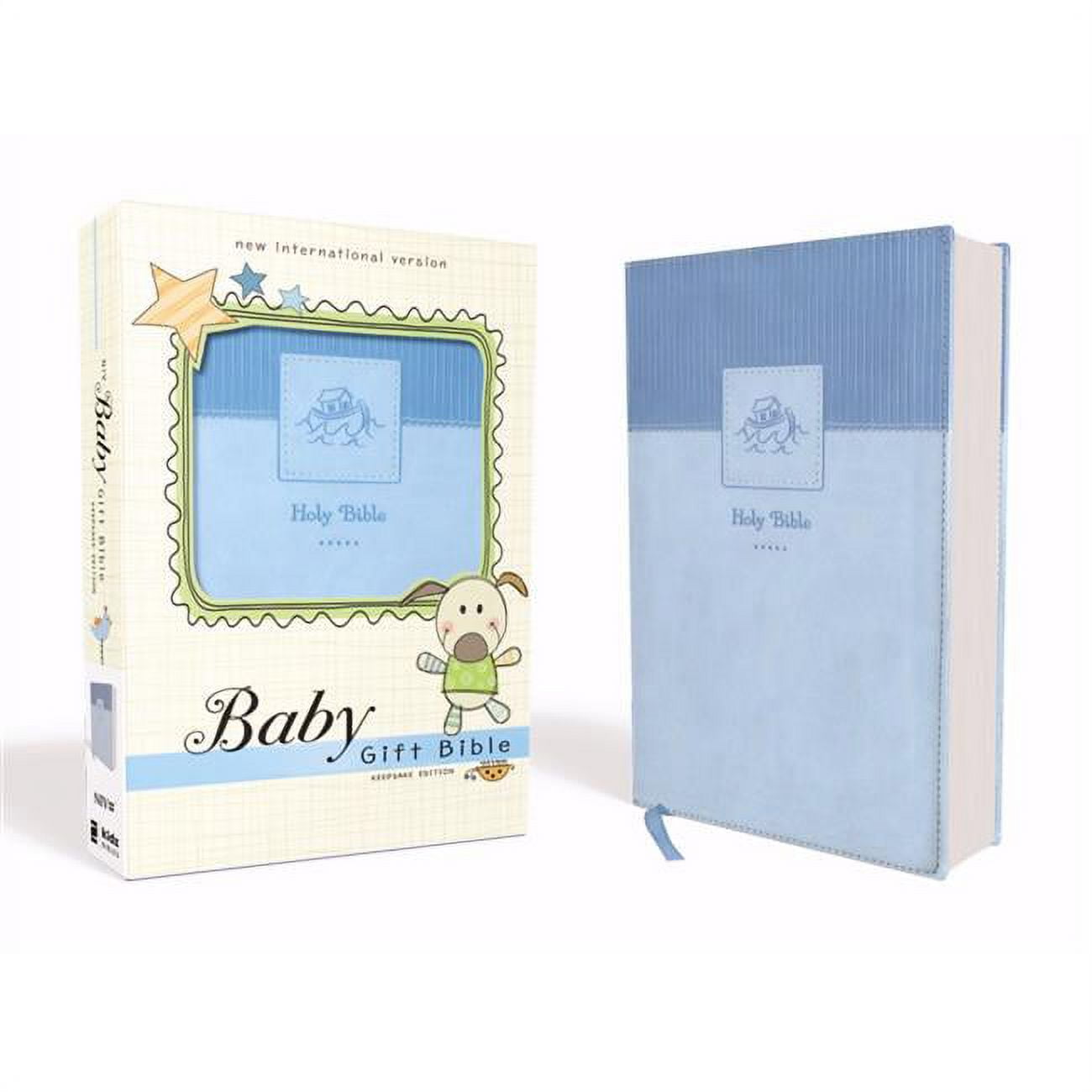 144084 Niv Baby Gift Bible - Comfort Print-blue Leathersoft