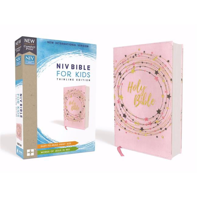 144086 Niv Bible For Kids - Comfort Print, Pink & Gold Flexcover