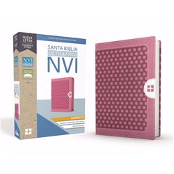 171539 Span-niv Compact Thinline Bible Comfort Print, Pink Leathersoft With Zipper
