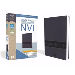 171536 Span-niv Compact Thinline Bible Comfort Print, Blue Leathersoft With Zipper