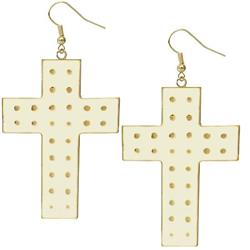 From The Heart 156193 Dotted Cross Dangle Earring