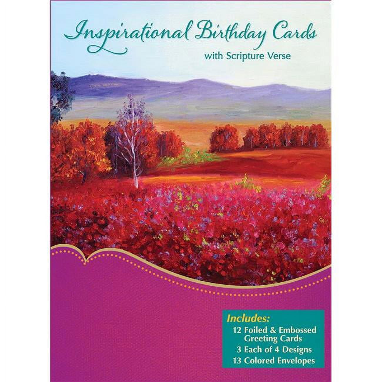 Faithfully Yours 166951 Birthday Card-boxed - Natures Splendor - Box Of 12