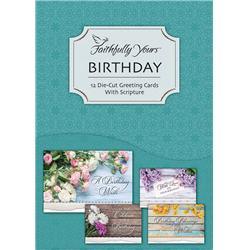 Faithfully Yours 166963 Birthday Card-boxed - Bouquet - Box Of 12