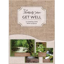 Faithfully Yours 166981 Get Well Card-boxed - Waterscapes - Box Of 12