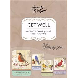 Faithfully Yours 166979 Get Well Card-boxed - Song Birds - Box Of 12