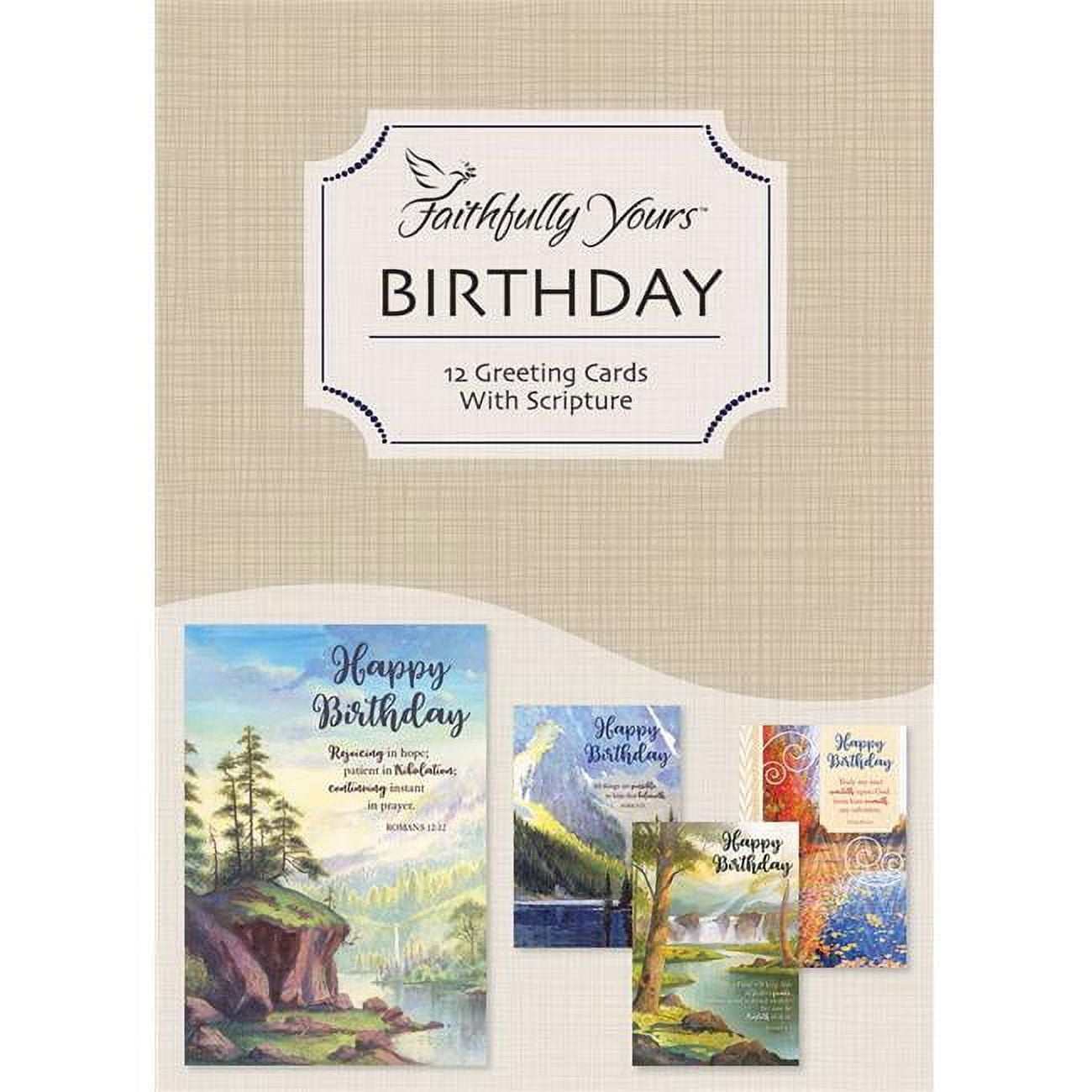 Faithfully Yours 166950 Birthday Card-boxed - A Year Of Grace - Box Of 12