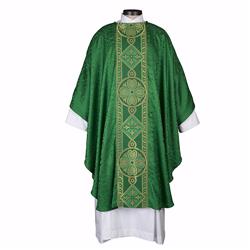 R. J. Toomey 168630 Avignon Collection Gothic Chasuble, Green - 59 X 51 In.
