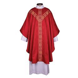 R. J. Toomey 168639 Avignon Collection Gothic Chasuble, Red - 59 X 51 In.