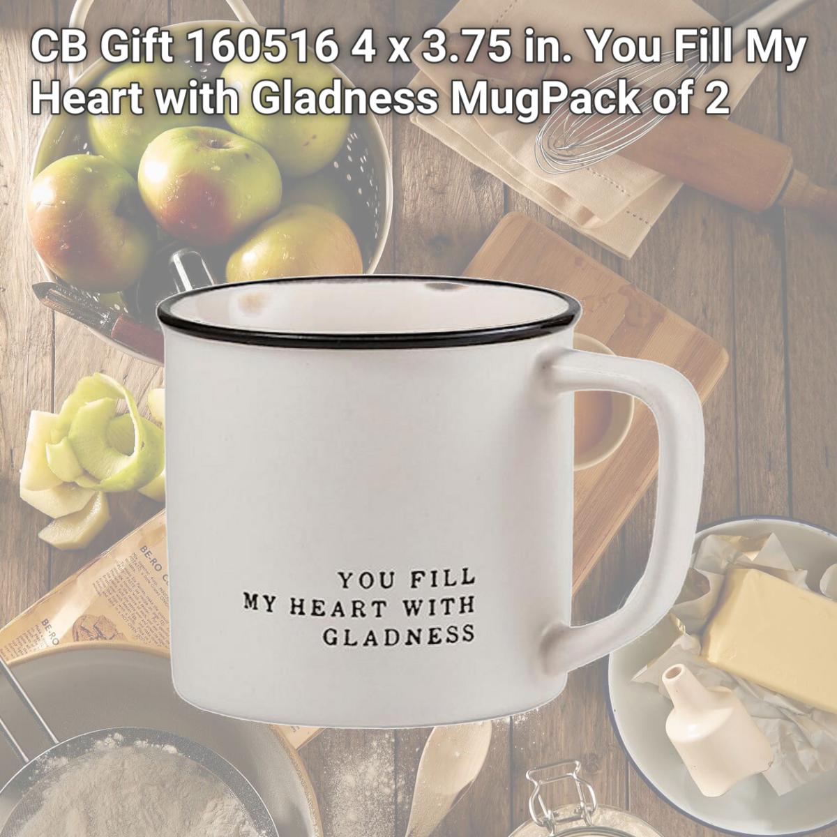 Picture of CB Gift 160516 4 x 3.75 in. You Fill My Heart with Gladness MugPack of 2