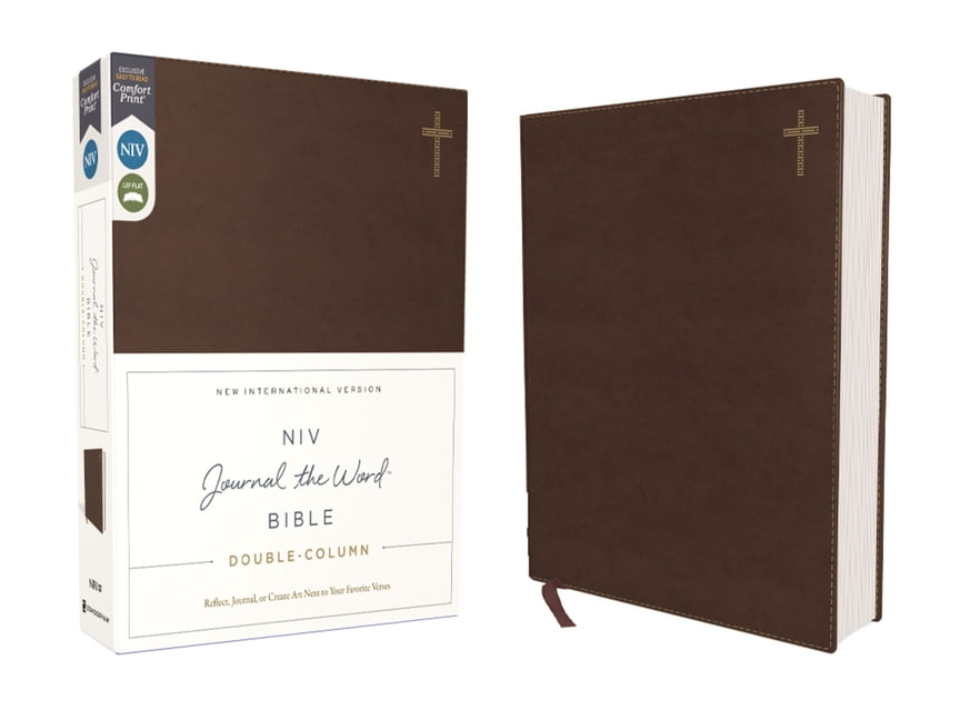 262335 Double-Column Comfort Print-Brown Leathersoft NIV Journal The Word Bible