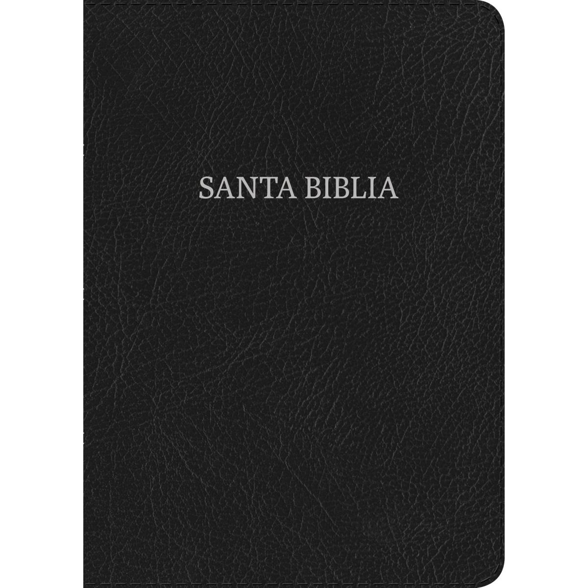 199007 RVR 1960 Large Print Compact Bible, Black Bonded Leather Indexed