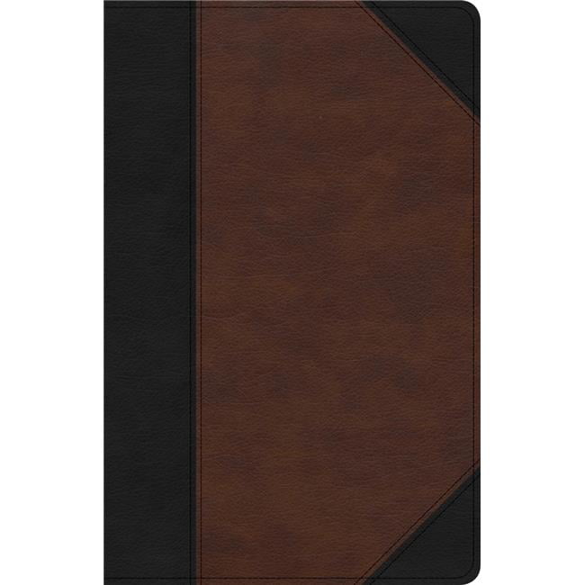 254726 KJV Large Print Personal Size Reference Bible, Black & Brown LeatherTouch Indexed