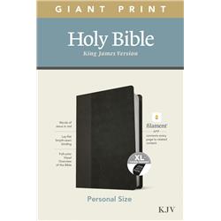 262822 KJV Personal Size Giant Print Bible, Black & Onyx LeatherLike Indexed