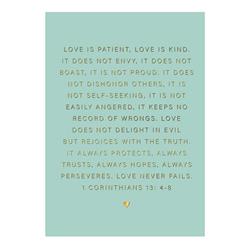 CB Gift 266165 13.5 x 19 in. Poster - Love Never Fails, Large