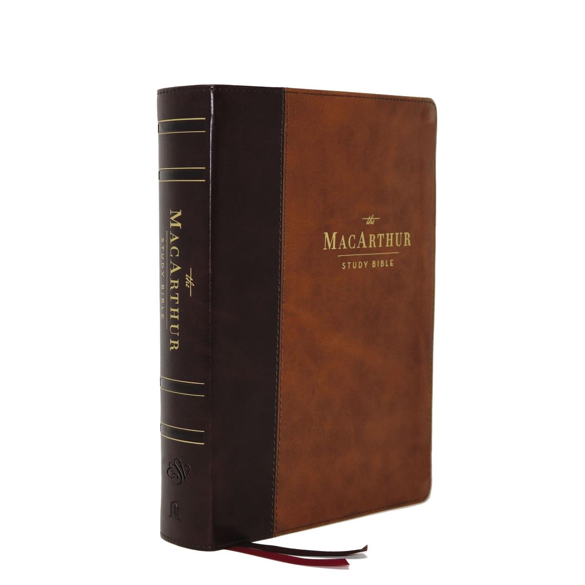 271561 2nd Edition Brown Leathersoft MacArthur Study Bible - English Standard Version