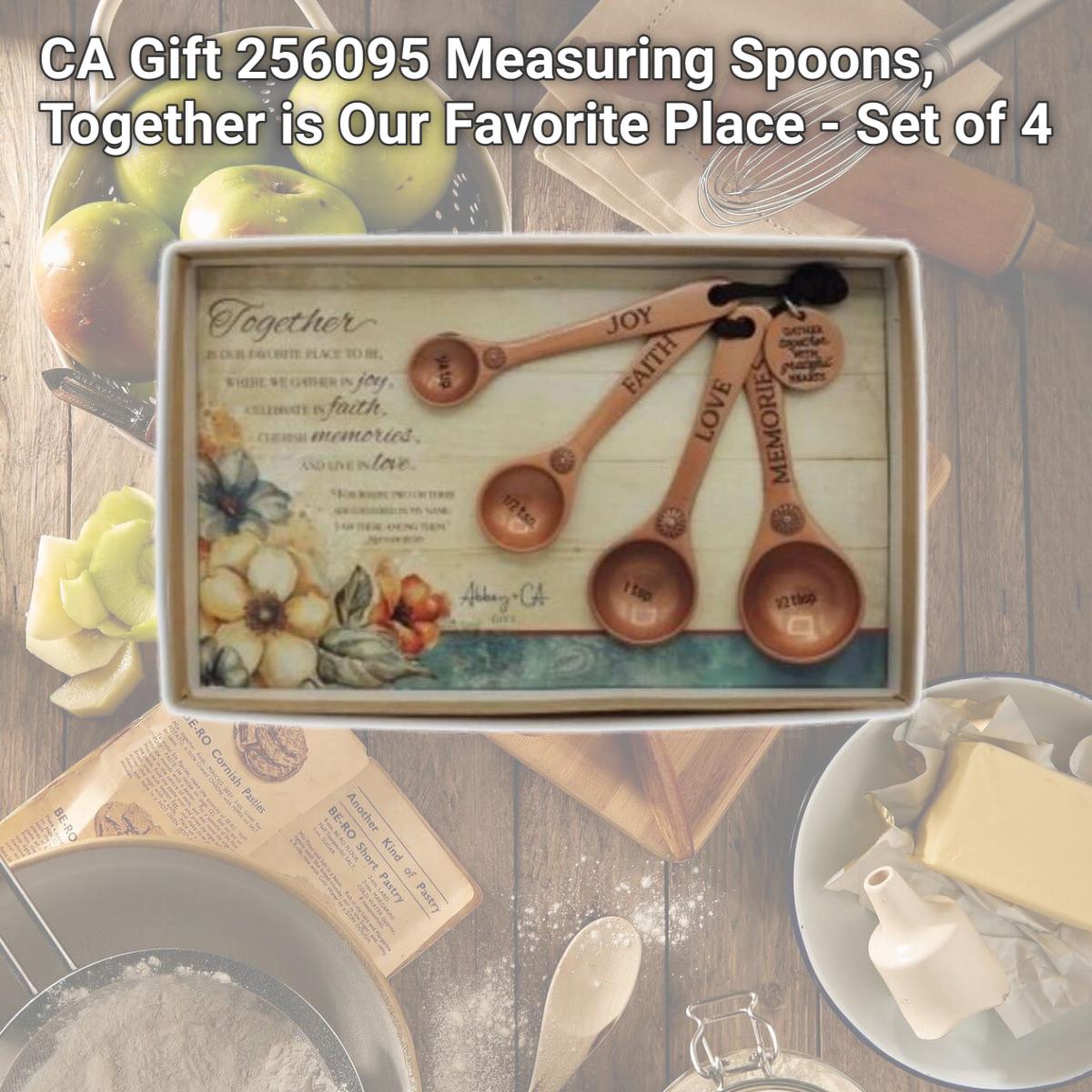 Picture of CA Gift 256095 Measuring Spoons, Together is Our Favorite Place - Set of 4