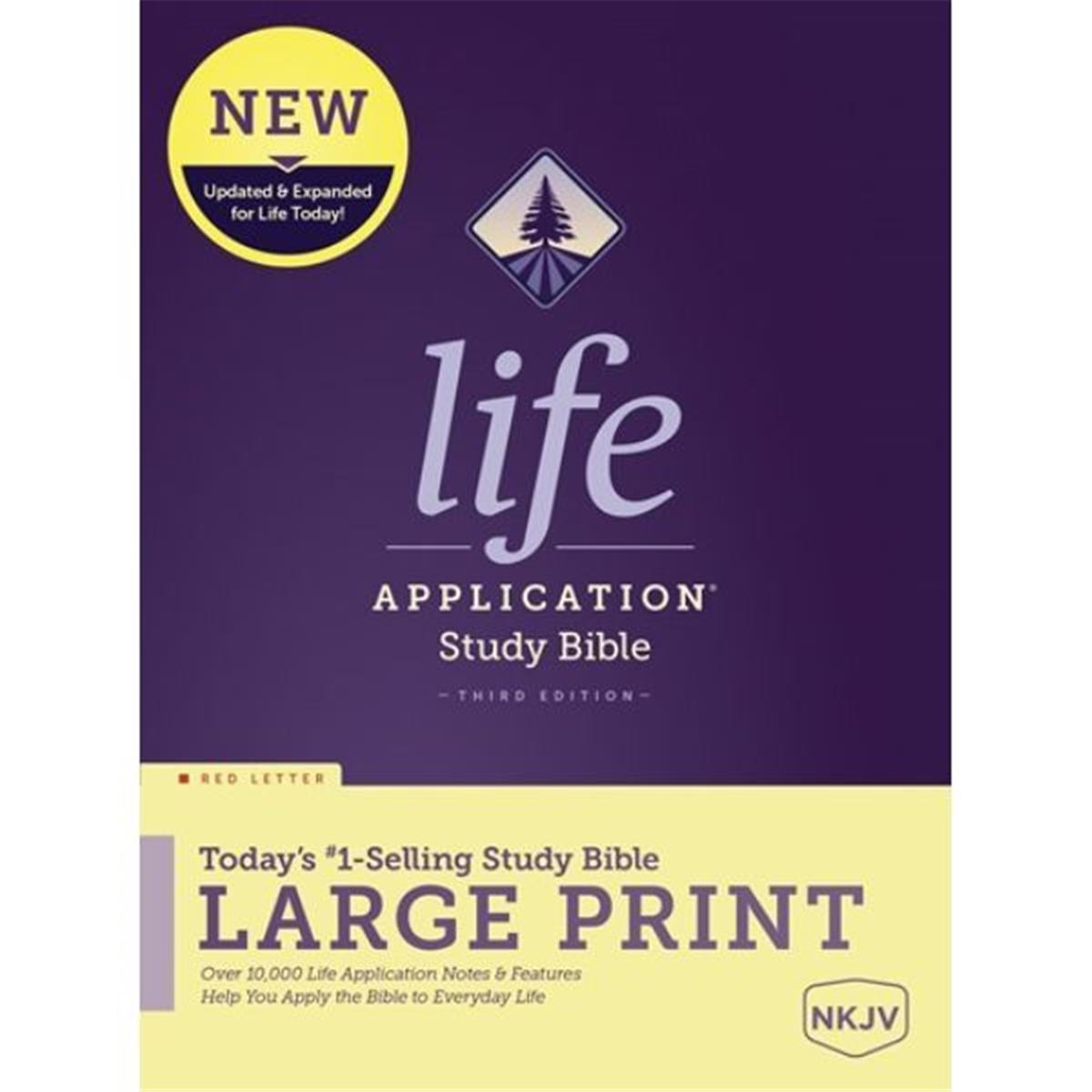 222674 NKJV Life Application Study & Large Print Third Edition Bible