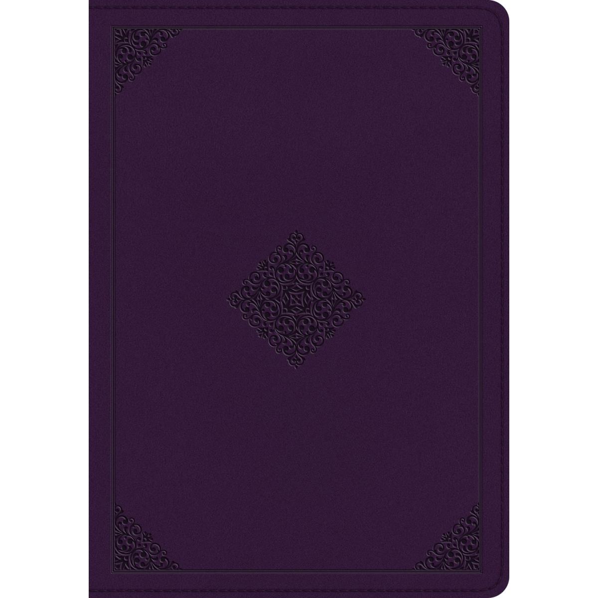 259927 ESV Single Column Journaling & Large Print Ornament Design Bible - Lavender