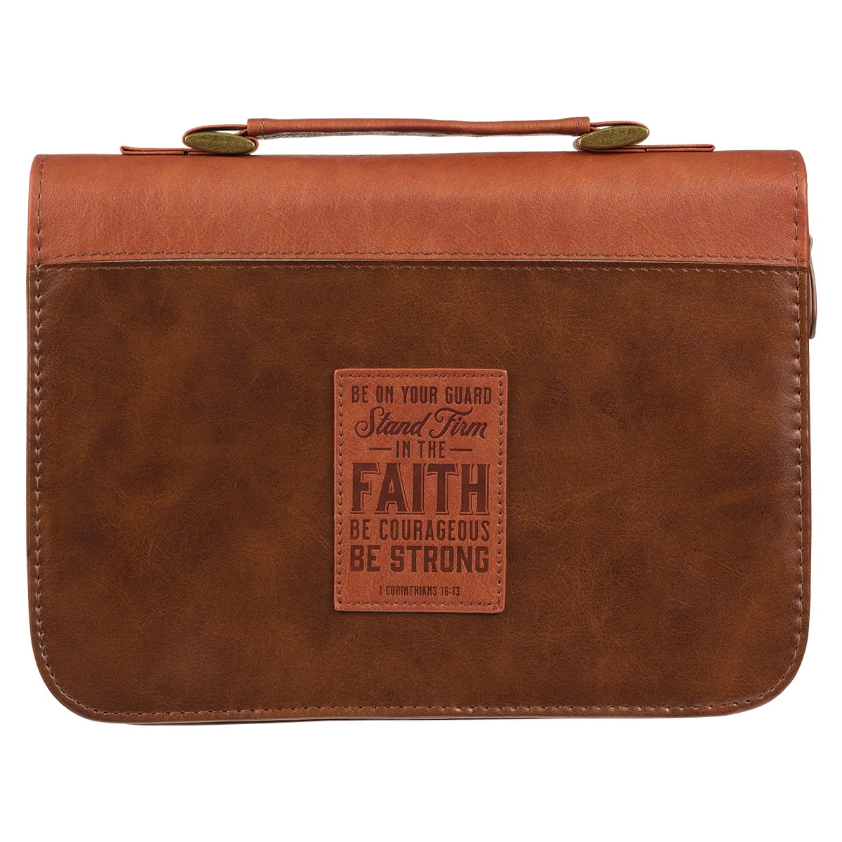 224596 Classic Luxleather-Stand Firm in the Faith-Bible Cover, Large