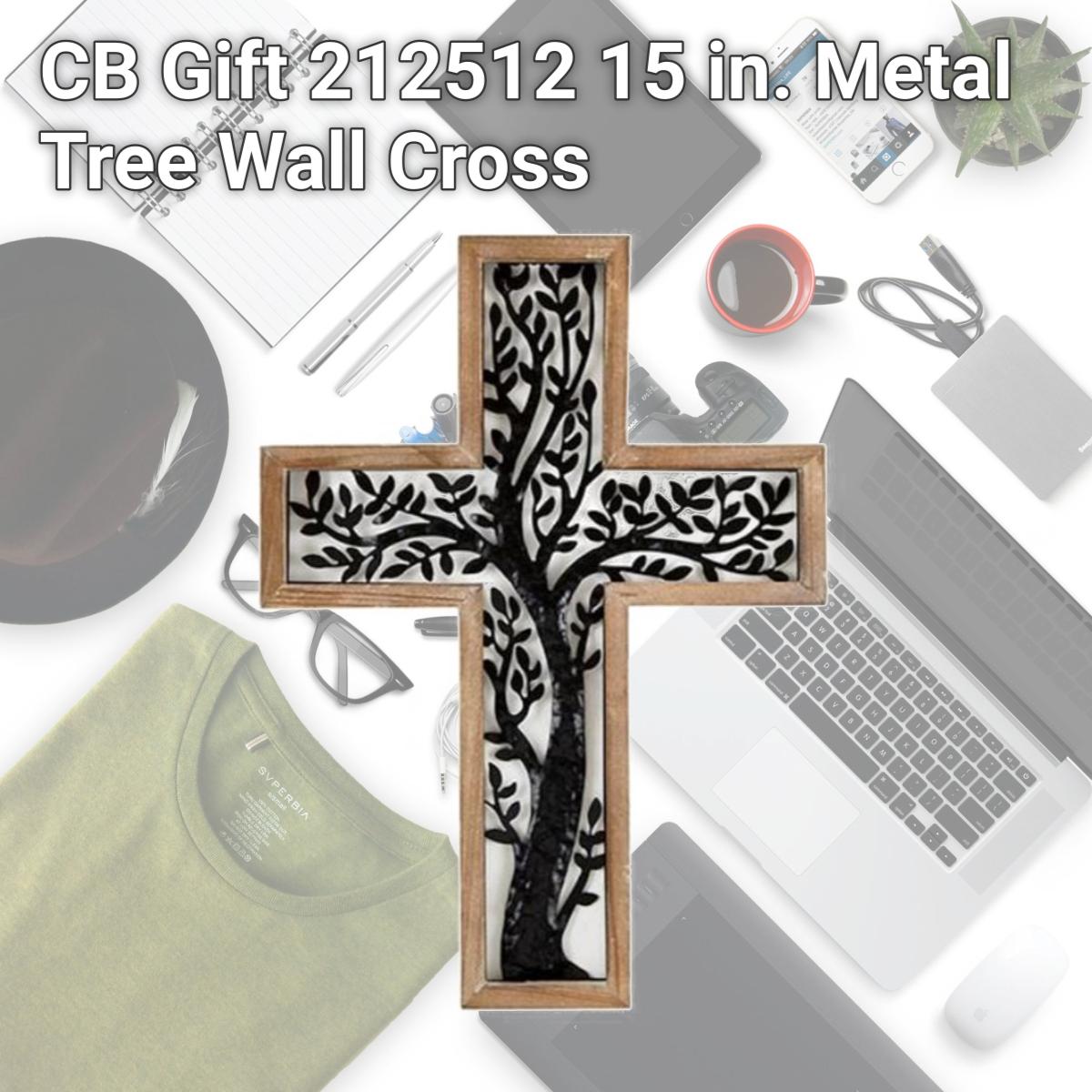 Picture of CB Gift 212512 15 in. Metal Tree Wall Cross