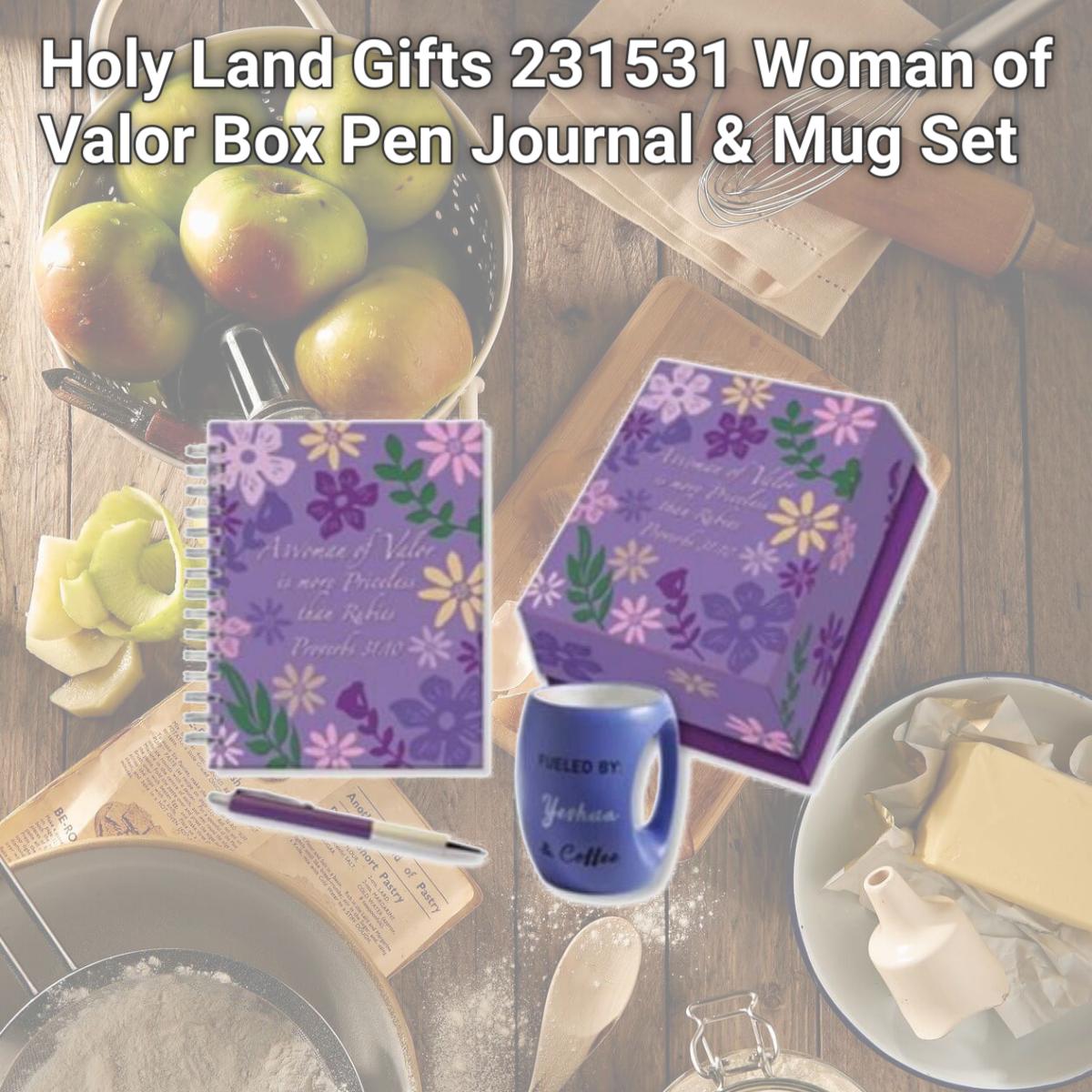 Picture of Holy Land Gifts 231531 Woman of Valor Box Pen Journal & Mug Set