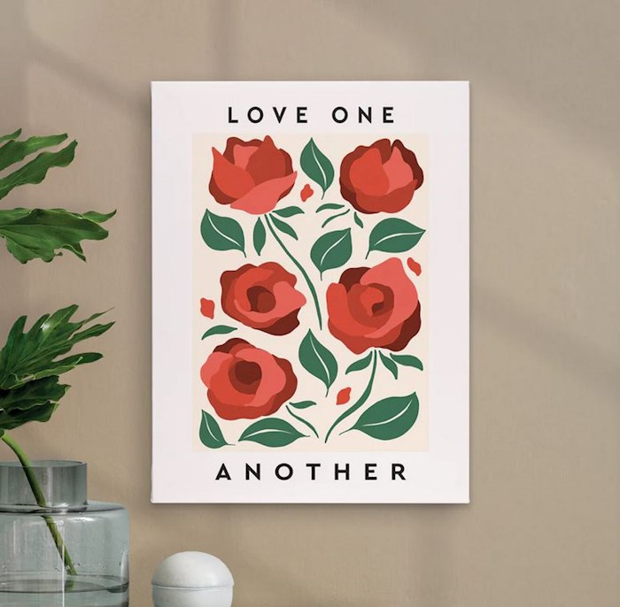 399321 Canvas-Love One Another Wall Decor - 12 x 15.75 in.