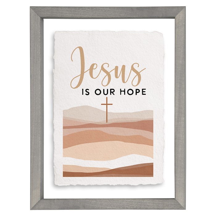 359479 Floating Art Rectangle - Jesus Our Hope - 11 x 14 in.