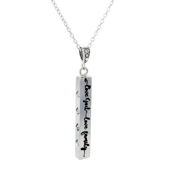 Spirit & Truth Jewelry 350616 Womens Necklace - Love God Love Family 18 in.