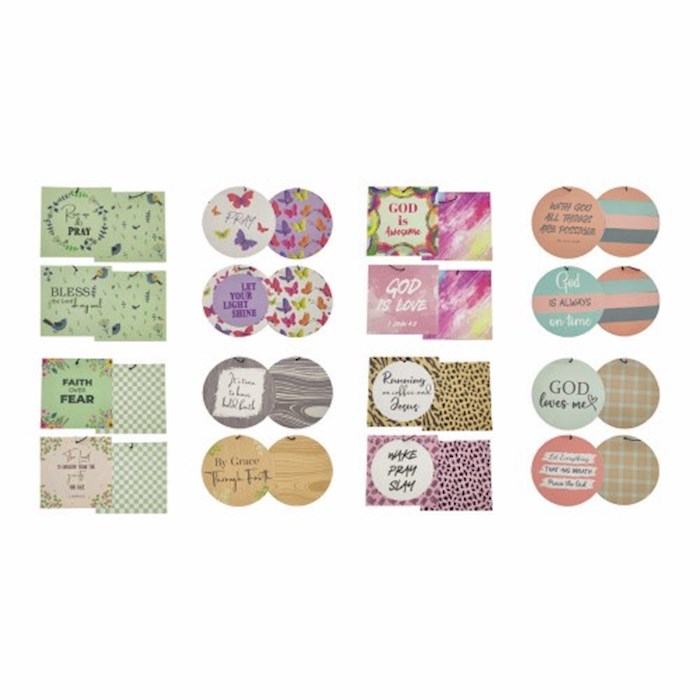 352084 Air Freshener Inspirational Assortment with Display - Set of 48 - Packs of 2