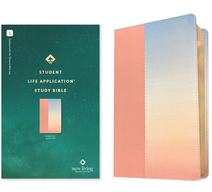 367864 NLT Student Life Application Study Filament Enabled Bible - Ombre Pink Leather Like
