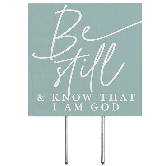 472309 Plant Thought, Blue - Be Still - 4 x 5.75 in.