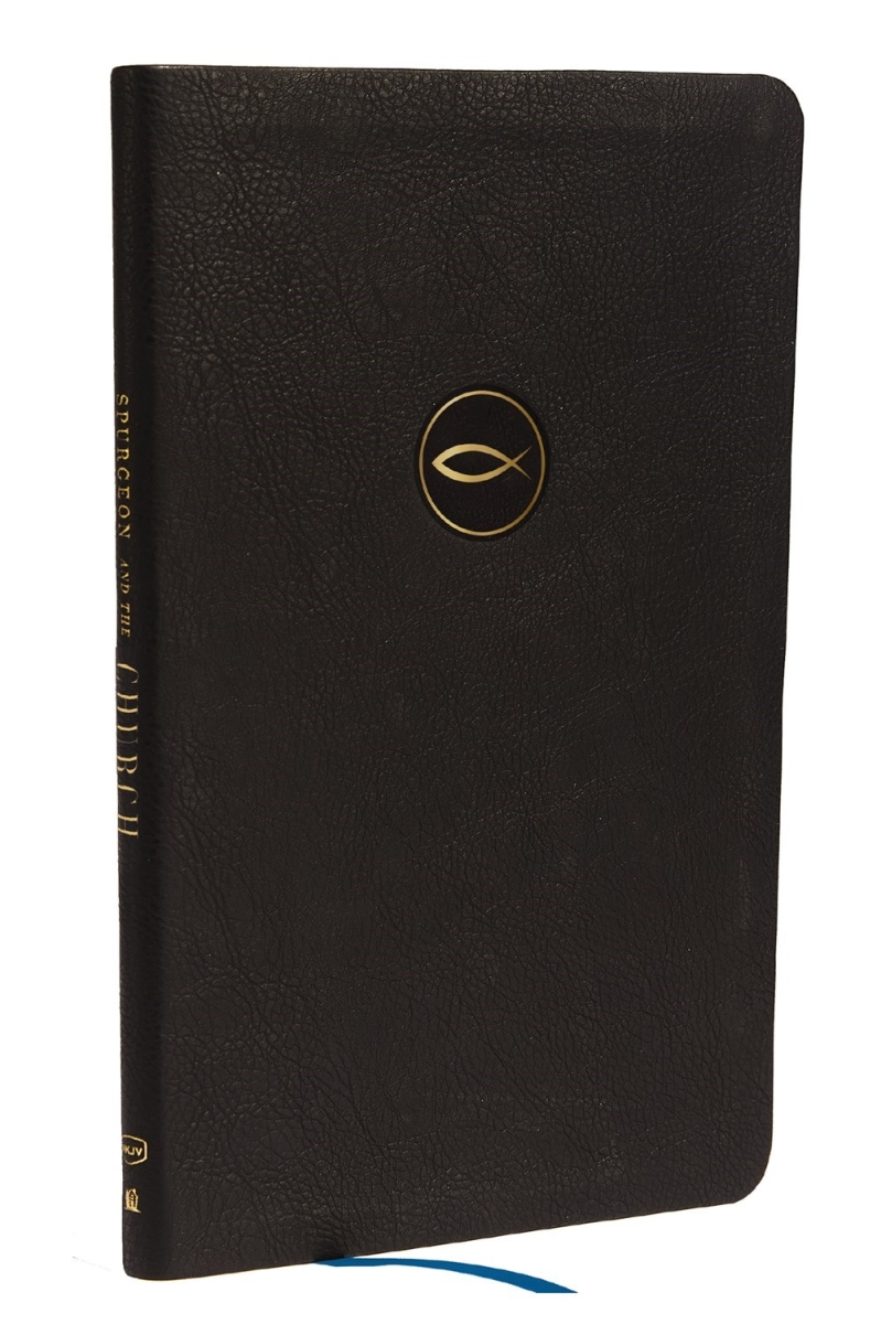 70921X NKJV Spurgeon & The Church, Comfort Print, Black Leathersoft Christian Book