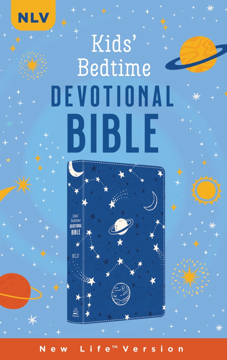 Barbour Publishing 294744 NLV The Kids Bedtime Devotional Bible - Cobalt Cosmos DiCarta