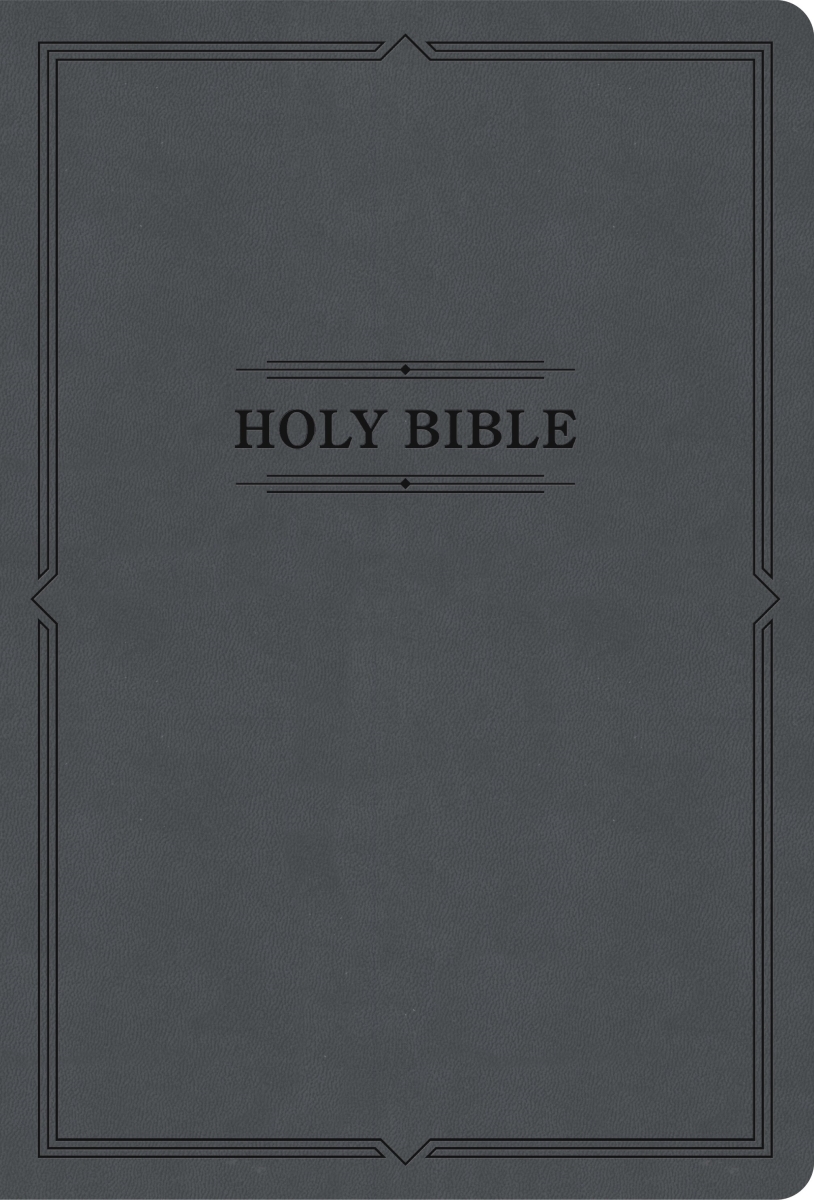 351702 KJV Large Print Thinline Bible - Value Edition - Charcoal LeatherTouch