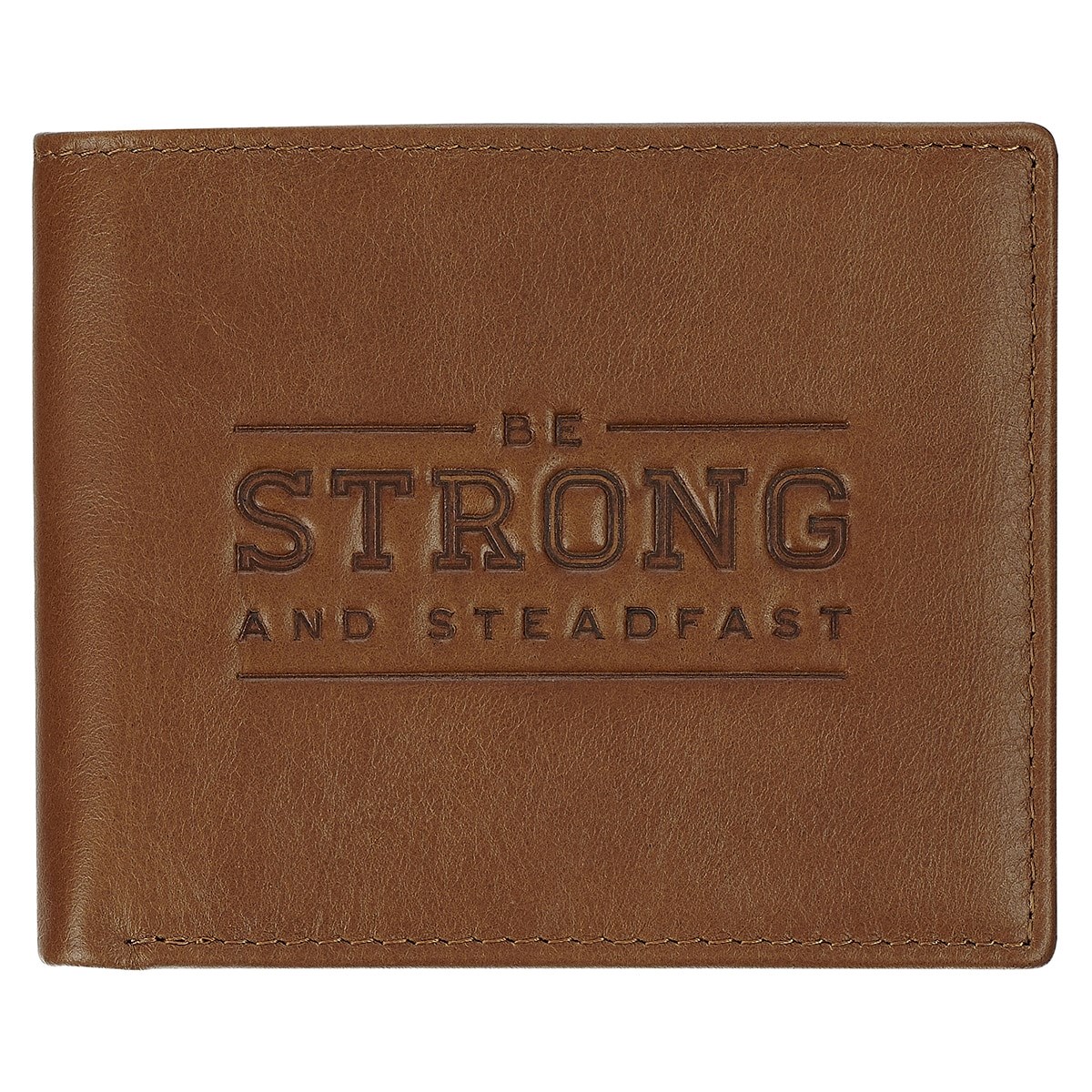 368362 Wallet - Leather - Be Strong & Steadfast Deut. 31-6 - Tan