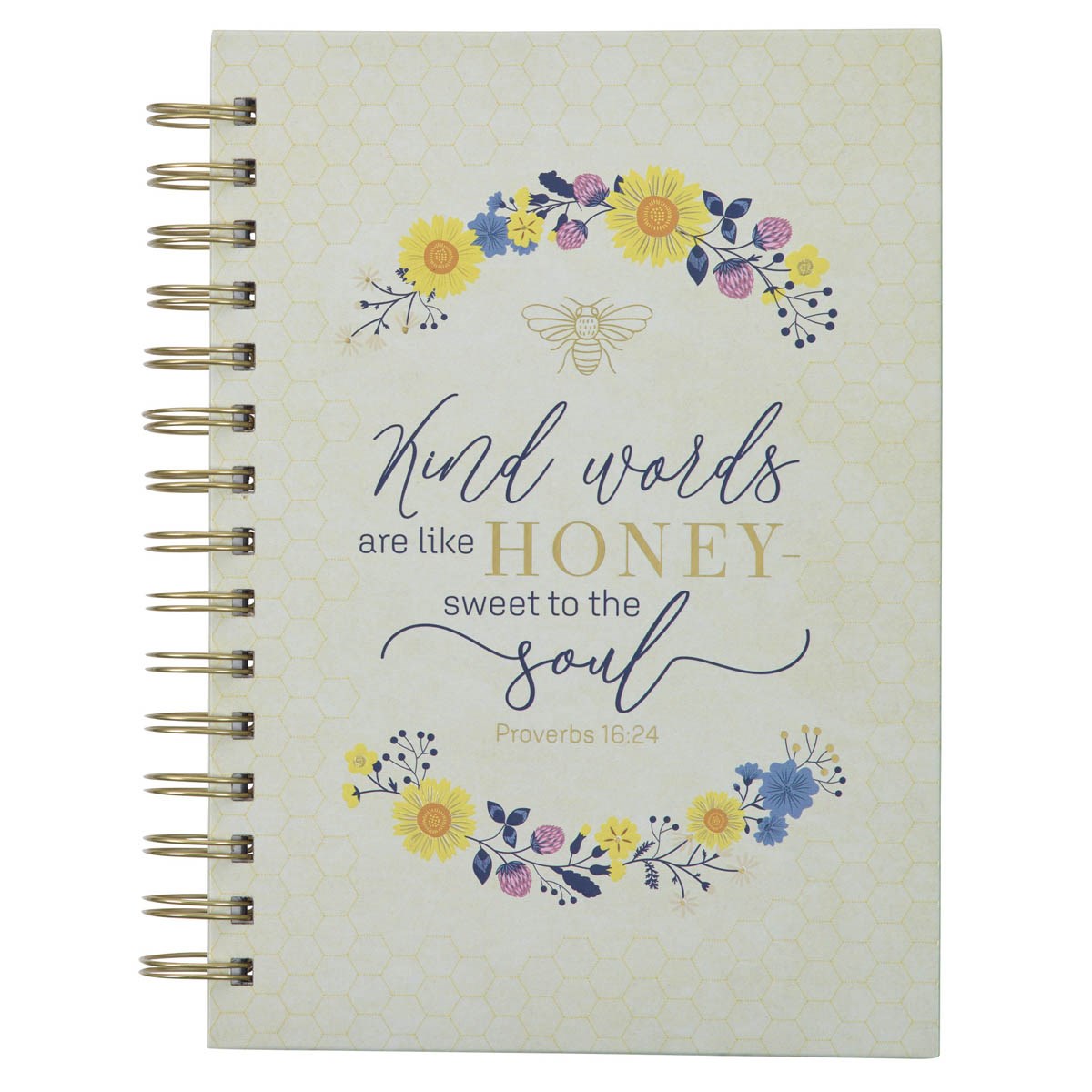 380970 Journal - Wirebound - Navy - Kind Words - Prov. 16-24