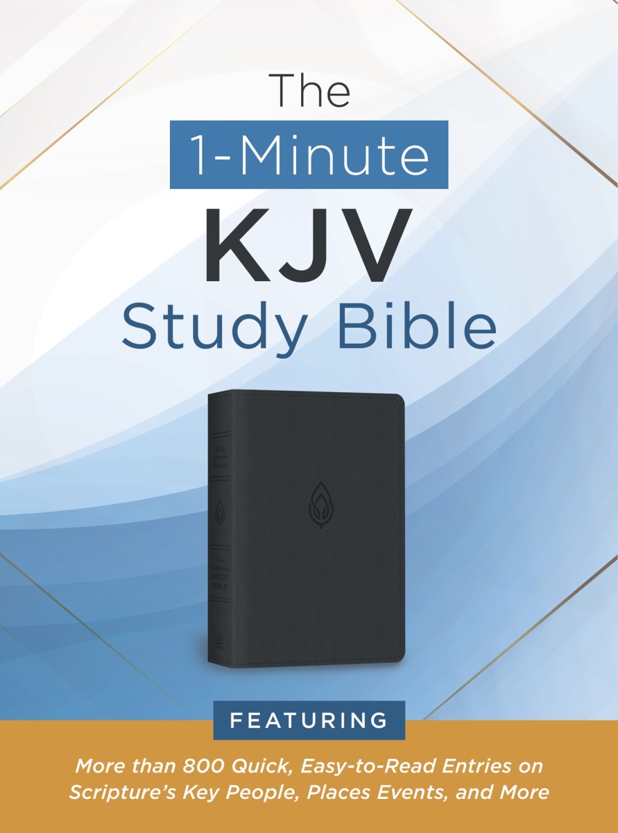 Barbour Publishing 224474 KJV The 1-Minute Study Bible - Pewter Blue DiCarta