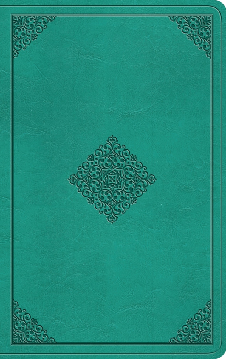471206 ESV Value Thinline Bible - Teal Ornament Design Trutone