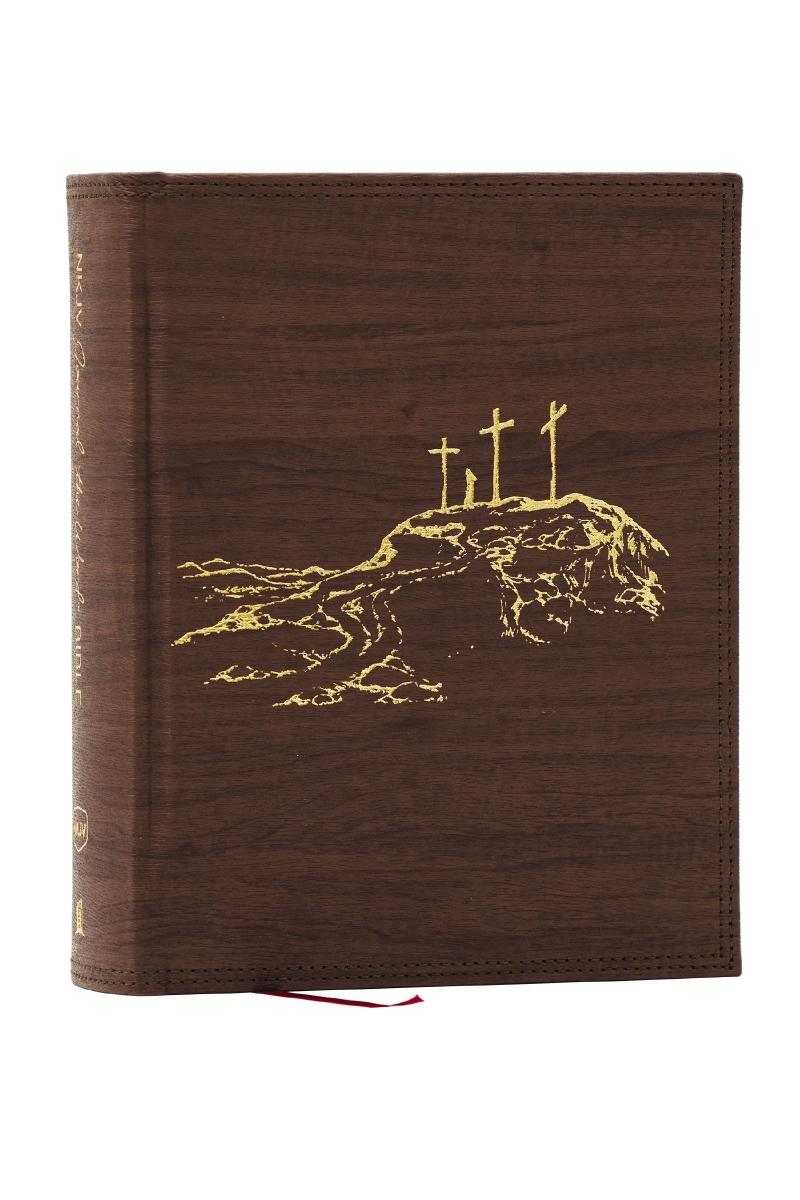 471550 NKJV Journal the Word Reference Bible - Comfort Print - Brown Leathersoft Over Board