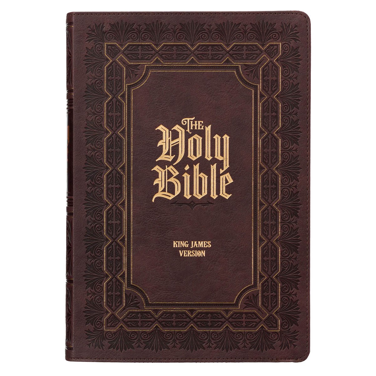 275686 KJV Large Print Study Bible - Dark Brown Faux Leather Indexed
