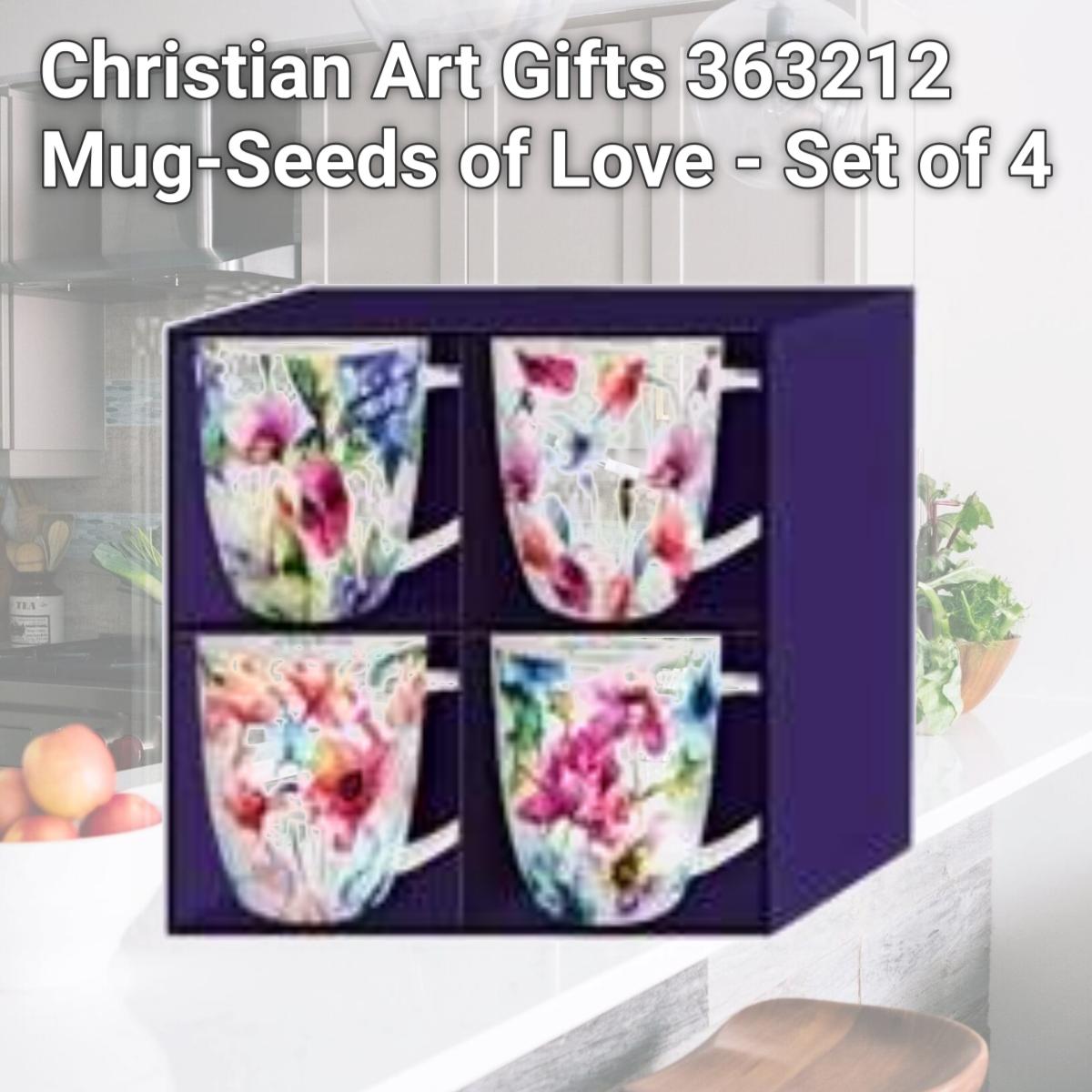 Picture of Christian Art Gifts 363212 Mug-Seeds of Love - Set of 4
