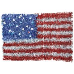 241036 13.5 X 20.5 In. American Flag Patriotic Tinsel Sign - Pack Of 2