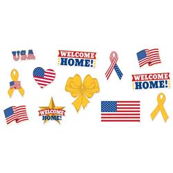 190576 Welcome Home Patriotic Paper Cutout Assortment - Pack Of 36