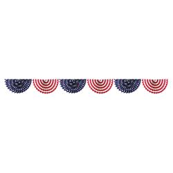 221944 5 X 80 In. American Flag Patriotic Paper Bunting - Pack Of 2