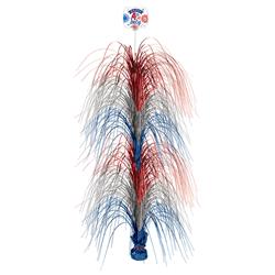 111944 28 X 2.5 In. 4th Of July Patriotic Foil Spray Centerpiece - Pack Of 2