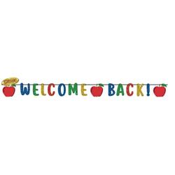 120383 Back To School Welcome Back Glitter Letter Banner - Pack Of 3