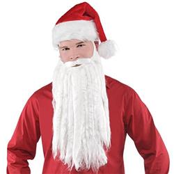 360607 Christmas Santa Beard & Moustache - Pack Of 4