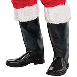 398862 Christmas Santa Boot Covers With Elastic Straps