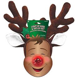 395002 11 X 12 In. Christmas Nose & Fabric Antler Kit - Pack Of 2