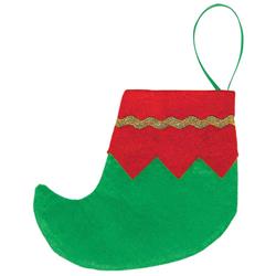 397644 18 In. Christmas Plush Elf Stocking - Pack Of 5